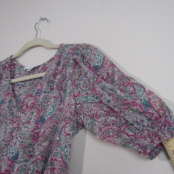 Maison D'Amelie Floral Sheer Blouse Small Prairie Cottagecore - Picture 4 of 9